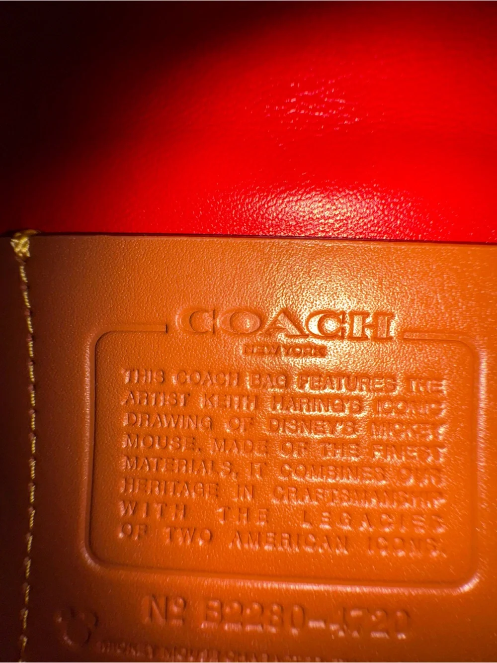 Coach Black Mini Bag with Yellow Ear Trim and Gold Chain